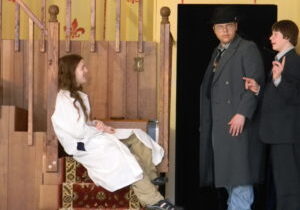 Tucker rehearses for a play with Aryeh and Brennan, 2010